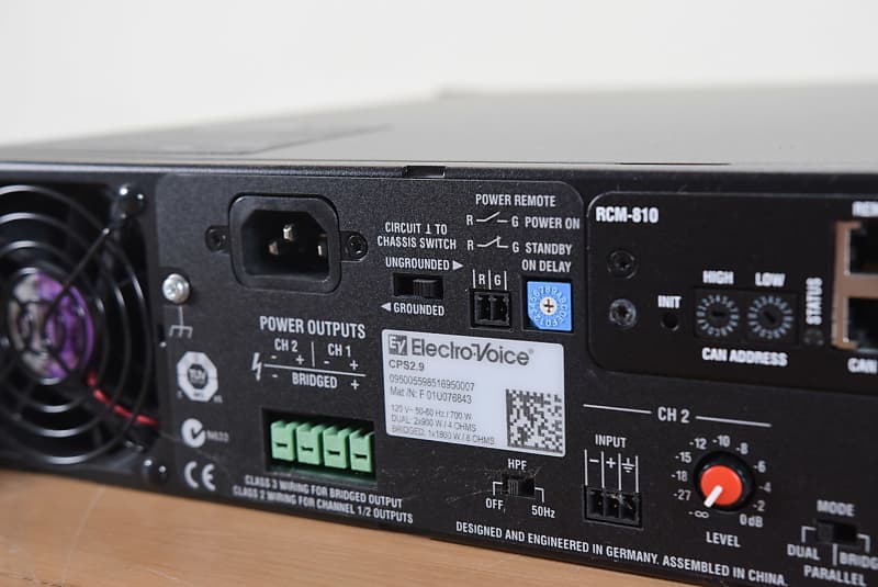 アンプ Electro-Voice CPS 2.9 Electro-Voice (EV) CPS2.9 2-Channel Power Amplifier CG01KQ1