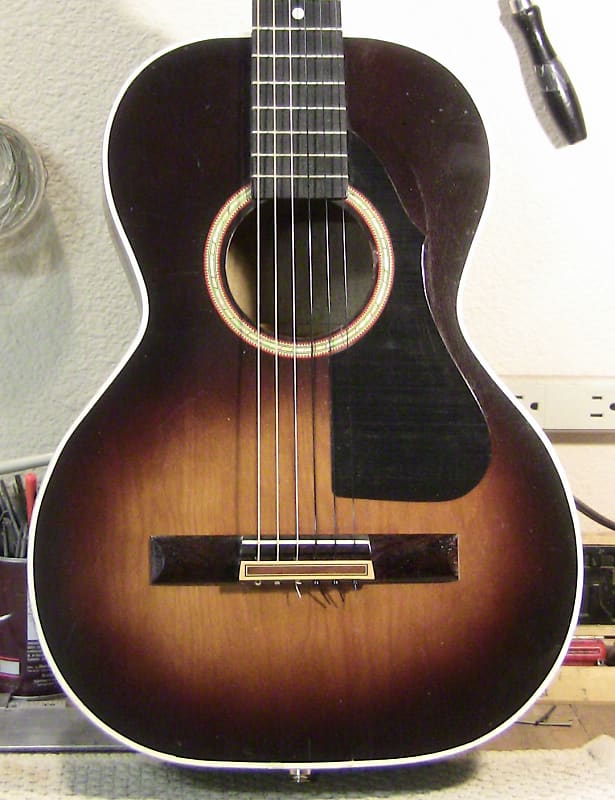 Classical / Nylon String Parlor Guitar conversion With Pickup Reverb