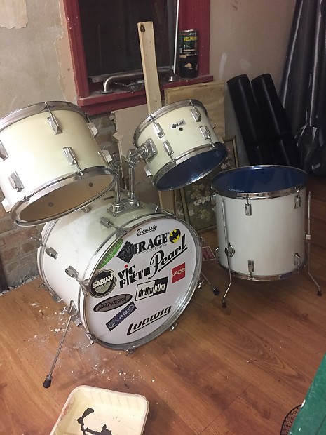 Mirage Drum Set White