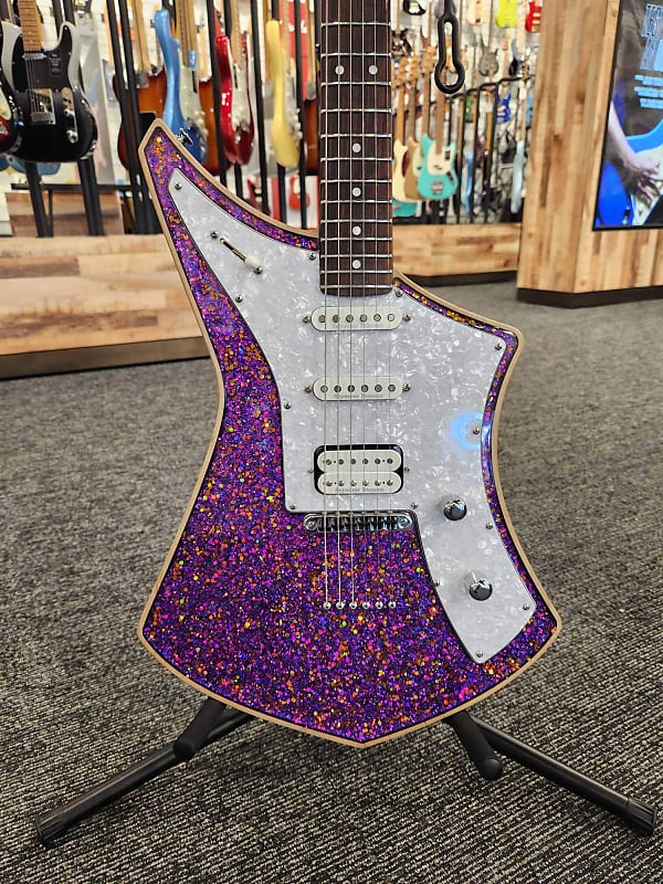 Cream Guitars RS001 Revolver Electric Guitar, Galaxy Purple Reverb