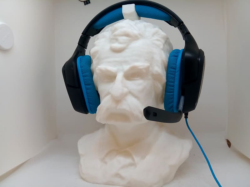 Mark Twain Headphone Stand! Headset Holder Rack, Hanger Bust. Hip Hop/Audio/Beat Home Recording/PC image 1