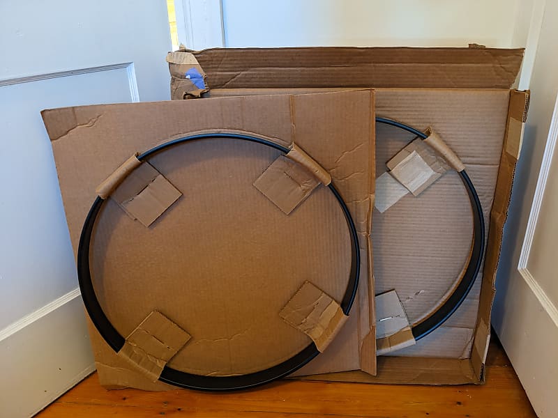 Ludwig Classic Maple 22" Bass Drum Hoops (2) Black w/ Black Reverb