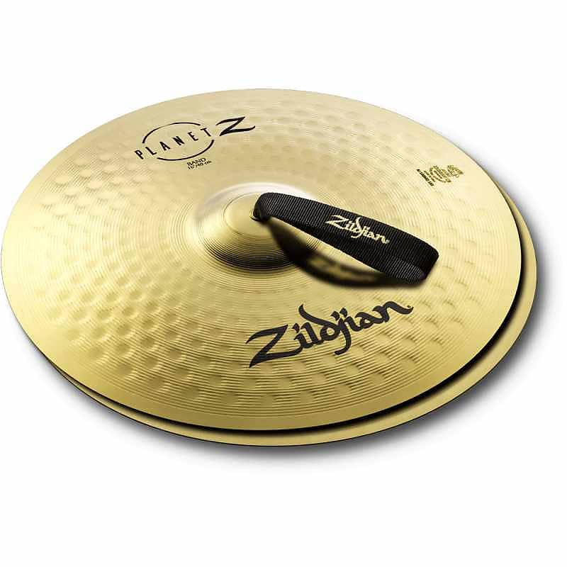 Zildjian ZP16BPR 16" Planet Z Band Pair w/ P0754 Nylon Straps image 1