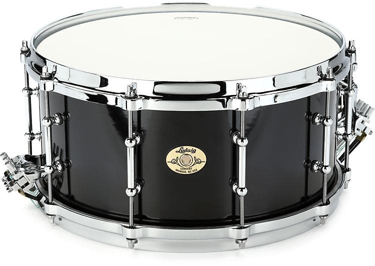 Ludwig Concert Maple Snare Drum - 6.5-inch x 14-inch  Black Cortex image 1