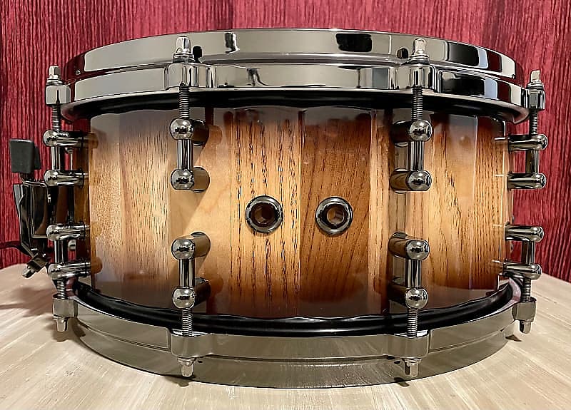AVA DRUMS Stave Custom Made Snare Drum 2021 French bleed staining and  double dark fade