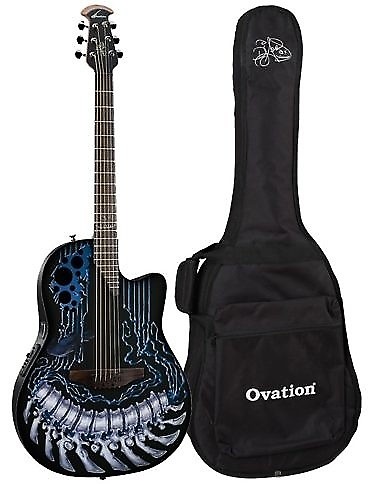 DJ Ashba Demented DJA34-CHB Chrome Bone Ovation * NEW * RARE
