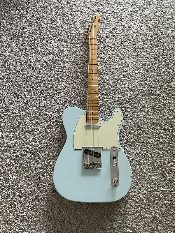 Fender Vintera ‘50s Telecaster 2019 MIM Sonic Blue Maple Fretboard Guitar image 1