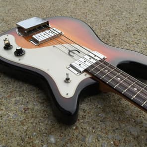 Vintage/Rare 1970s Epiphone ET-285 Bass Guitar (Sunburst w/ Case) image 5