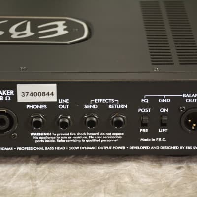 EBS Reidmar 502 Lightweight Class D Bass Amp Head - 500W image 8