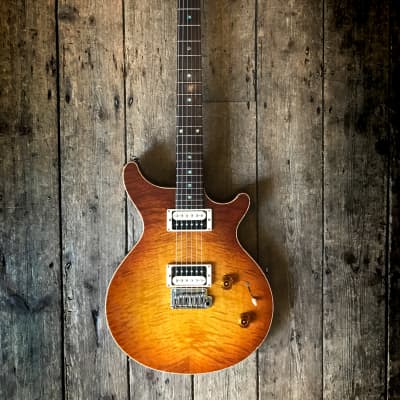 2006 Briggs Double Cutaway Flametop in Dark Sunburst image 2