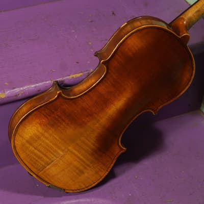 1920s Bruno German Stradivarius-Copy 4/4 Violin (VIDEO! Fresh Work, Ready to Go) image 10