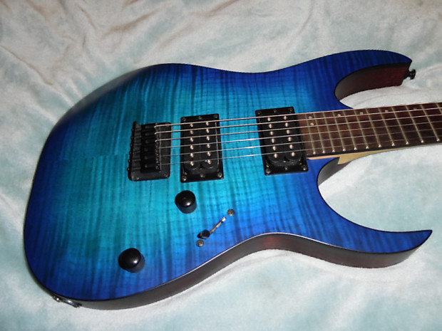 Ibanez RG6003FM Guitars4cancer 2015 Sapphire Blue Flat Wizard III neck Flame Maple top w gigbag