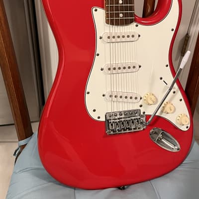 Eleca Strat Guitar Red with Tremolo Bar image 2