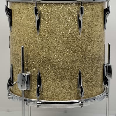 Premier 18/12/14/14/5x14" 1960's VIDEO Vintage "C58" Gold Sparkle Drum Set - Owned by Charlie Persip image 23