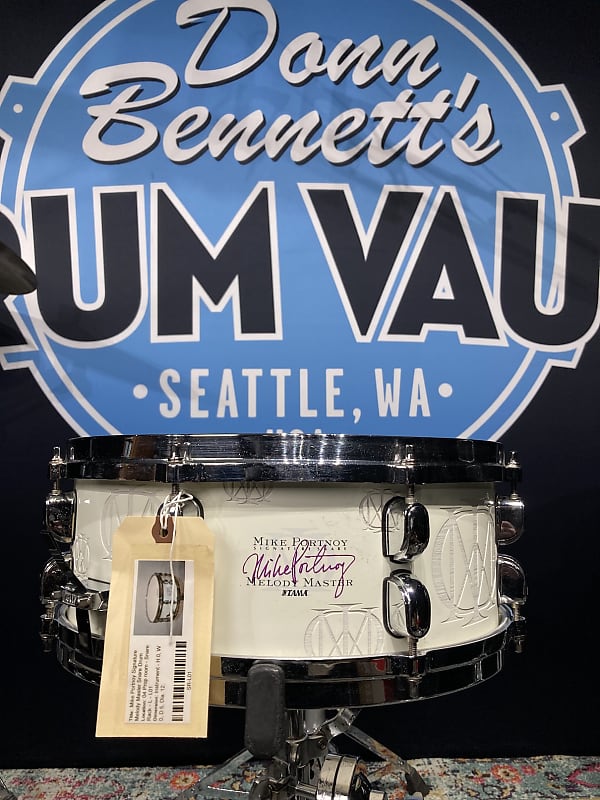 Tama - 14x5.5" Mike Portnoy Signature, Melody Master, Limited Edition Snare Drum 2006 - White image 1