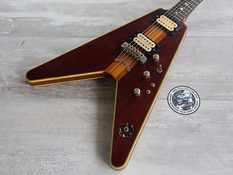 1979 Greco Japan AK-1400 Ace Frehley Neckthrough Flying V