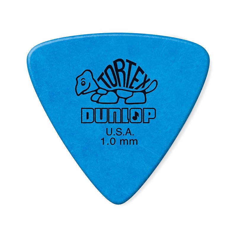 Dunlop 431P Blue Tortex Triangle Picks 1.0 Players Pack image 1