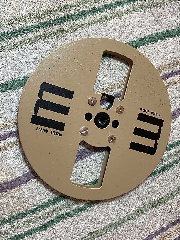 Handmade Take Up Metal Reel To Reel 7&quot; x 1/4&quot; - Tan in color  			