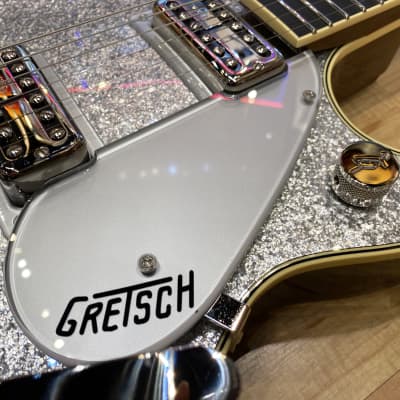 Gretsch G6129T-59 Vintage Select ’59 Silver Jet with Bigsby TV Jones Silver Sparkle image 11