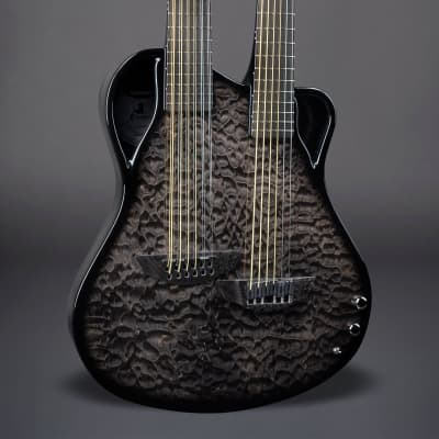 Emerald Chimaera | Carbon Fiber 18-String Double Neck Acoustic Guitar image 5