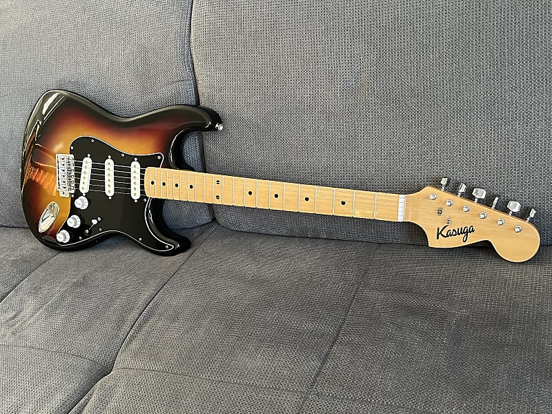 Kasuga - ST-Style 1970s - 3 Tone Sunburst | Reverb Lithuania Kasuga - ST-Style 1970s - 3 Tone Sunburst | Reverb Lithuania