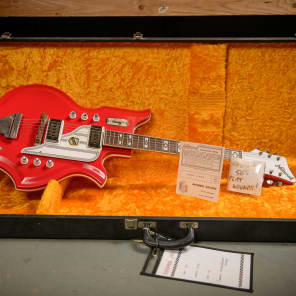Rick Nielsen's 1962-64 National Glenwood 95 Map Guitar in Vermillion Red image 16