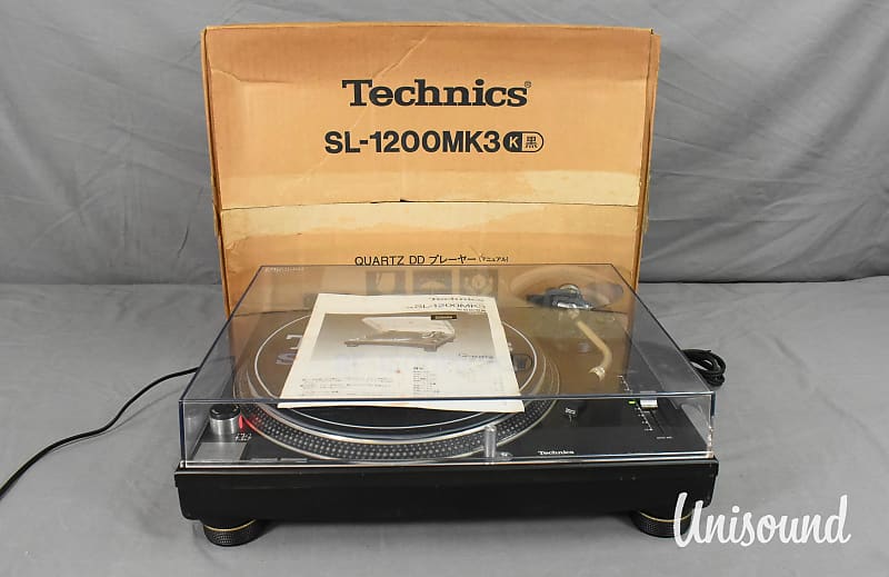 Technics SL-1200MK3 Black Direct Drive DJ Turntable with Box (Very Good)