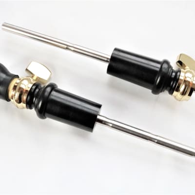 Concord  Deluxe Double Bass Endpin - Ebony plug, w/ big Pear-Shaped Rubber Tip image 2