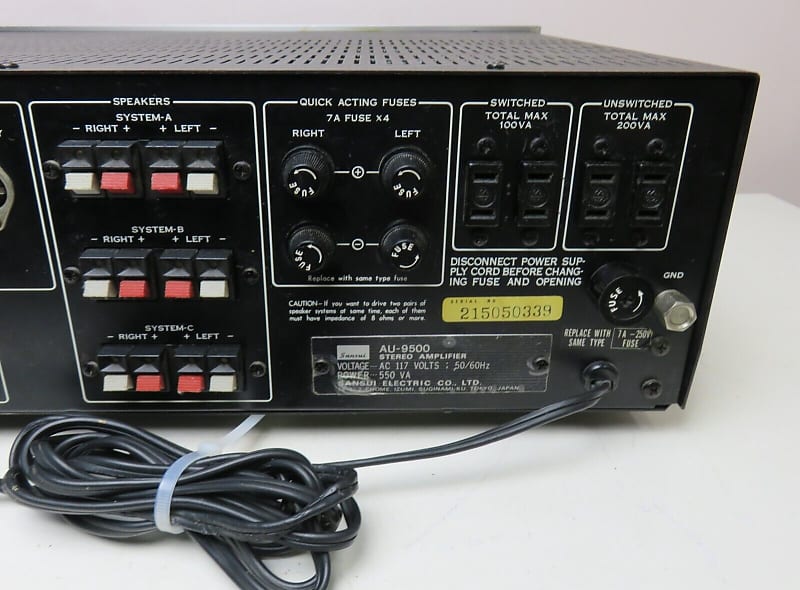 SANSUI AU-9500 INTEGRATED AMPLIFIER WORKS PERFECT SERVICED