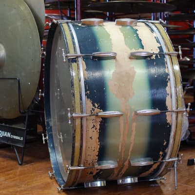 1940s Slingerland Radioking in Blue and Silver Duco 14x26 16x16 9x13 image 9
