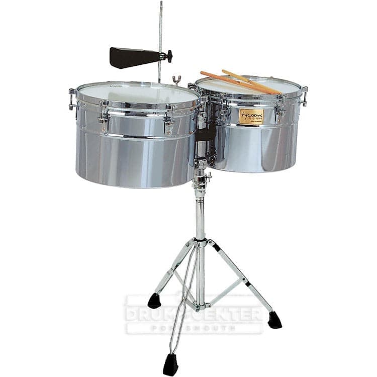 Tycoon Percussion 14 & 15 Extra-Deep Shell Timbales Chrome image 1