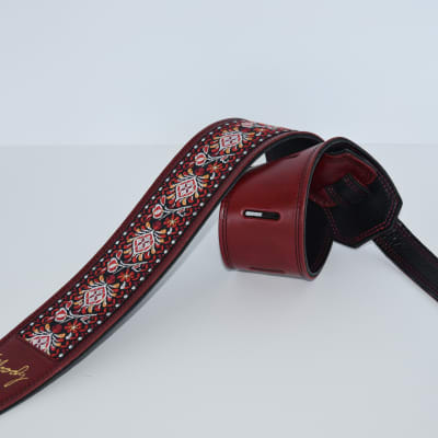 Moody Leather Hippie 2.5 Inch Wide Red/Red | Reverb