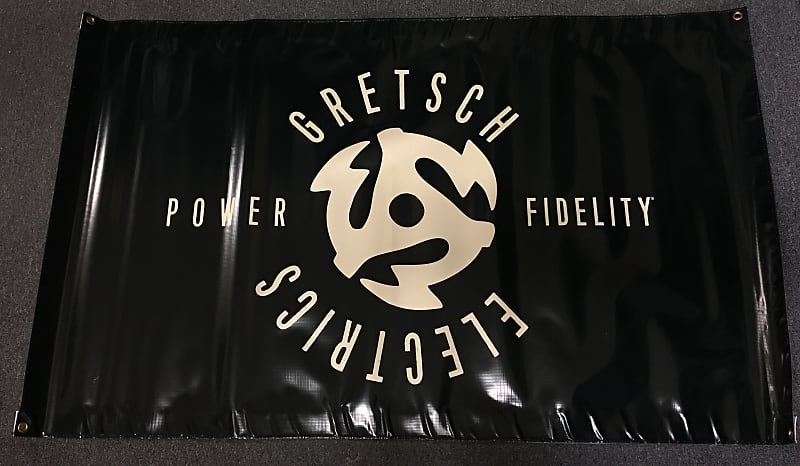 922-7632-100 3' x 5' Gretsch Electrics Power Fidelity Vinyl Banner image 1