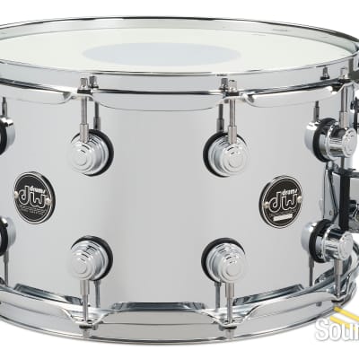 DW 8x14 Performance Series Chrome Over Steel Snare Drum image 1