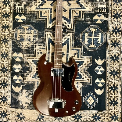 1969 Gibson Eb0 “Walnut“ 7.5 LBS Featherweight Short Scale Bass OHSC image 2