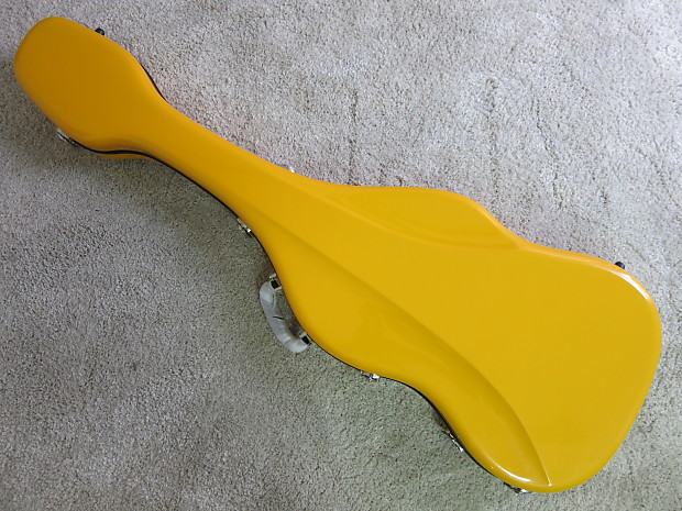 Eastman Fiberglass Bass Guitar Case Yellow 48 X 15 X 4 Fits Fender Precision Jazz Other