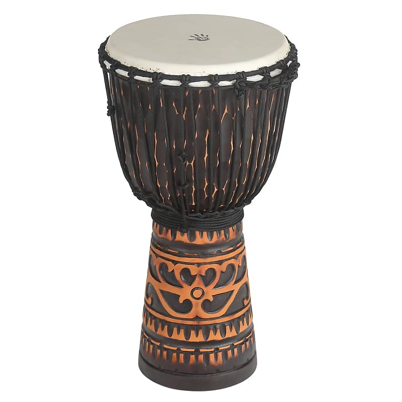 Deep Carve Antique Chocolate Djembe Drum, 12 In. 