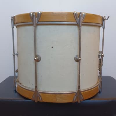 Ludwig Marching Snare - Wood Hoops - 10x14 - 1968 - Keystone Badge - Single Tension - White image 8