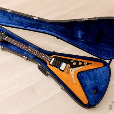 1978 Greco FV-900 Flying V Vintage Guitar Natural w/ Case, Japan Fujigen, Rocket Roll Sr image 20