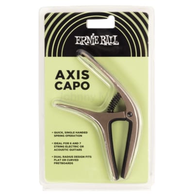 Axis Dual Radius Capo PEWTER Alumn-Ergo-Precision 6/7-Strg Dual Curved / Flat FB Fits Folk, Electric image 2