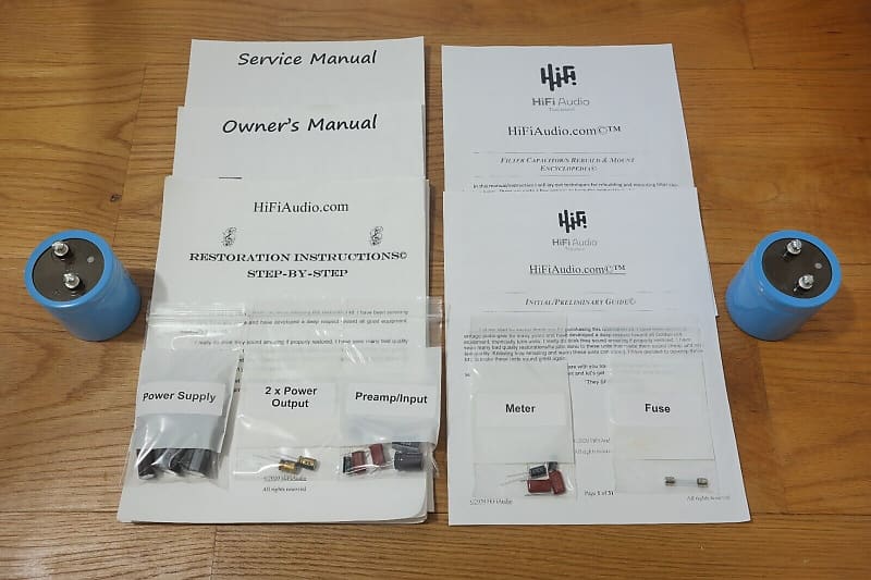 McIntosh MC2505 restoration kit filter capacitor repair rebuild fix  			