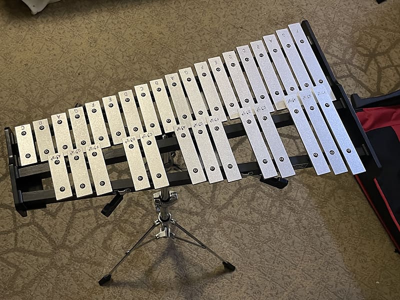 32 note xylophone,drum stand, practice pad drum with Mallets | Reverb