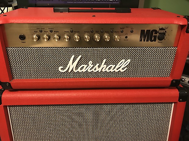 Marshall MG100FX Red Edition Head and 4x12 cab Red