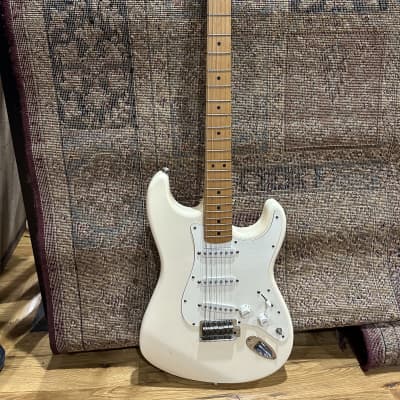 1980s Fender Stratocaster Japan E-Serial # Olympic White | Reverb