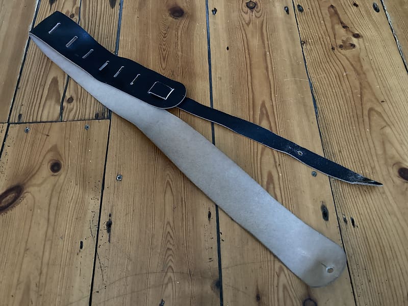 Basic Thin Leather Guitar / Bass Strap Made in England Reverb UK