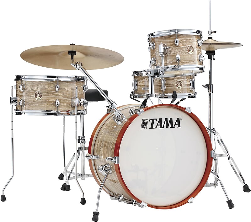 Tama Club-JAM LJK48S 4-piece Shell Pack with Snare Drum - Cream Marble Wrap image 1