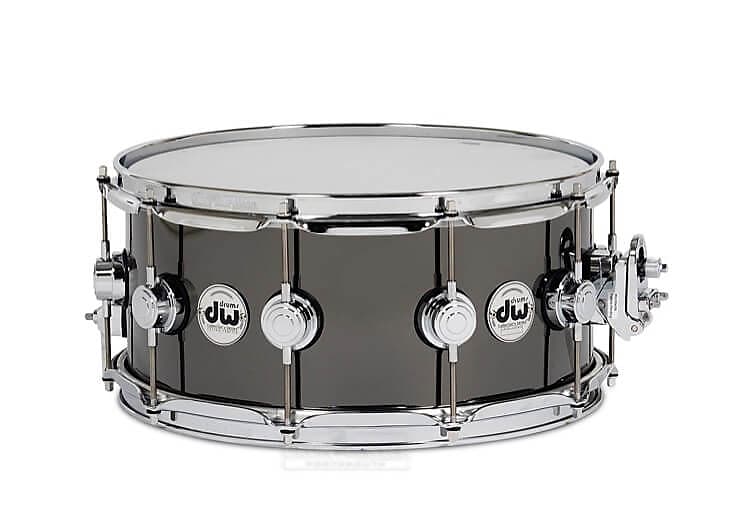 DW Collectors Black Nickel Over Brass Snare Drum 14x6.5 Chrome Hardware image 1
