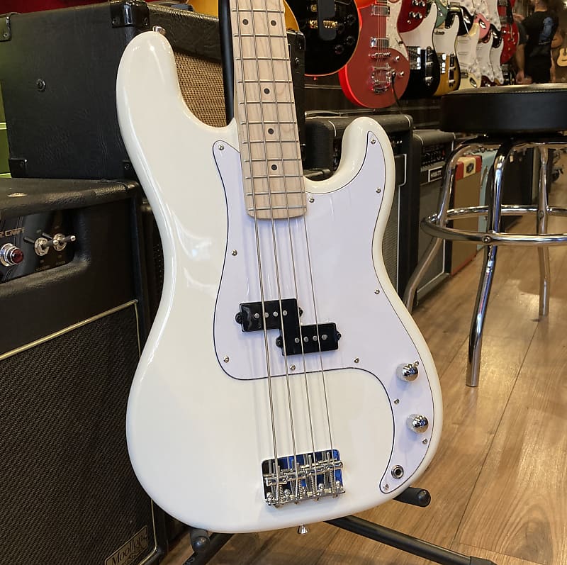 Aria STB PB/M WH Precision Bass - White / Maple | Reverb UK