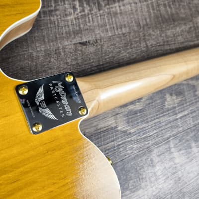 MyDream Partcaster Custom Built - Honey Gold Ash Chambered Alder Tapped Coil image 9