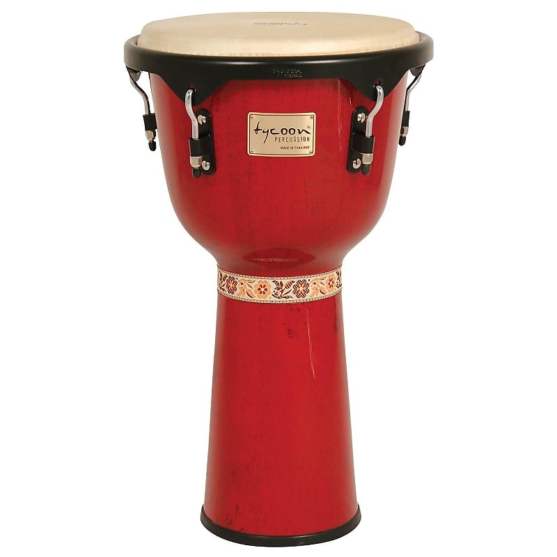 Tycoon Percussion 12 Artist Series Djembe Red Finish image 1